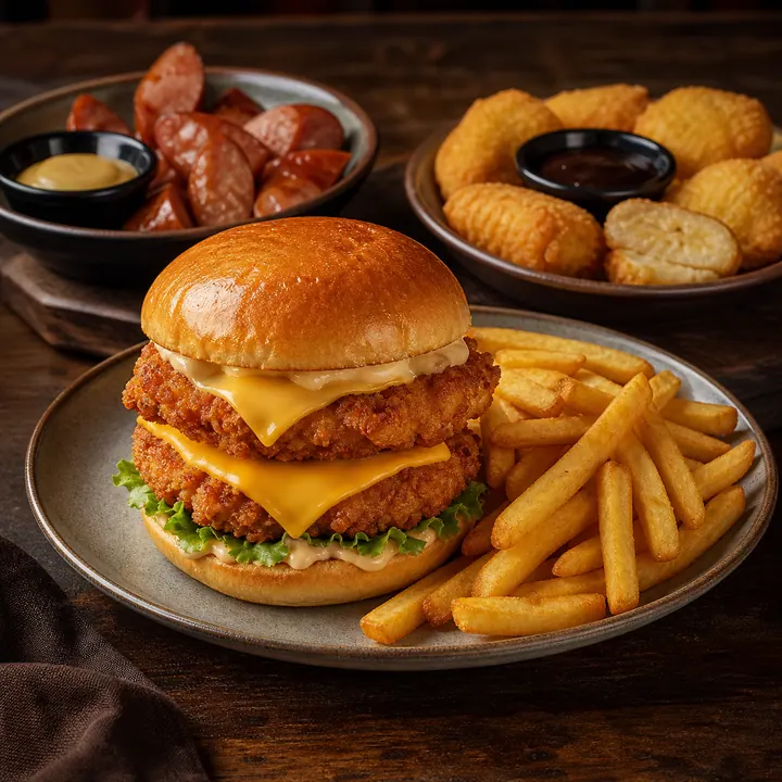 Foto Paket 1 Crispy Burger + Fries